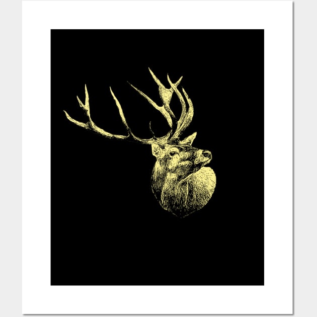 Red deer portrait Wall Art by Guardi